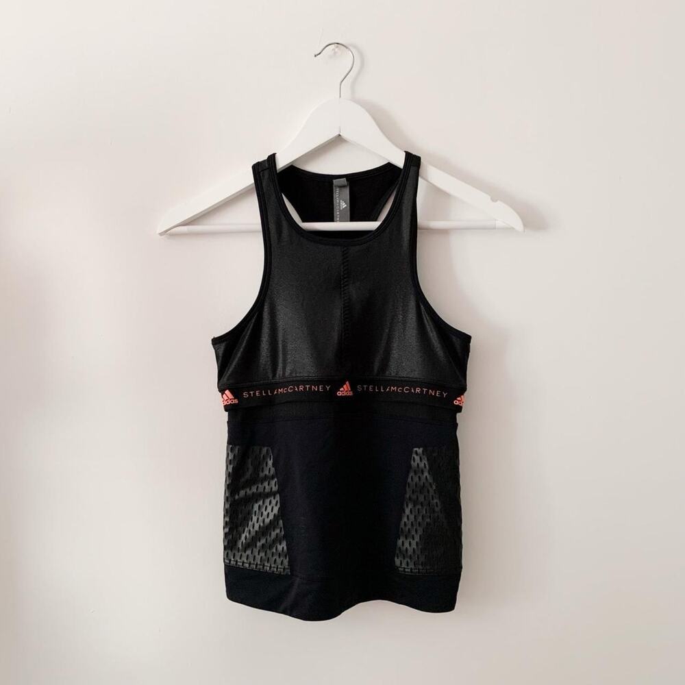Stella McCartney x Adidas Black Mesh Sports Bra | XS